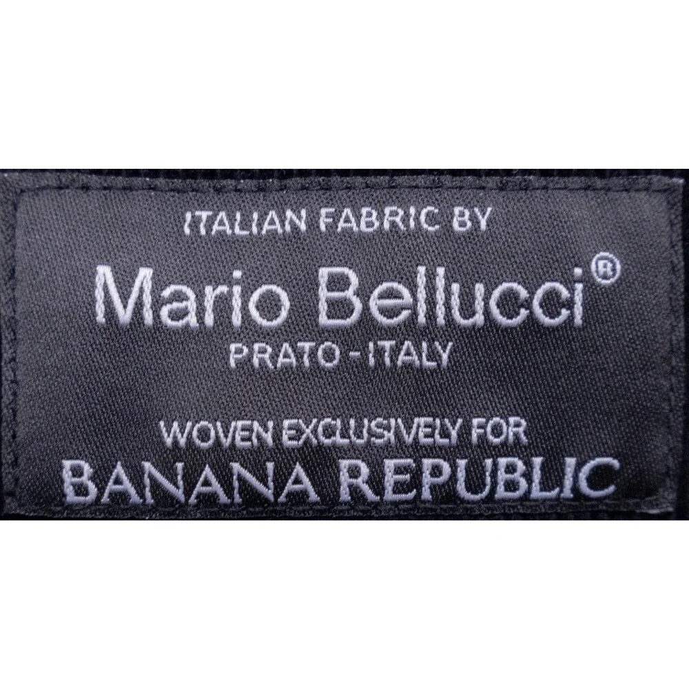 Banana Republic Coat PeaCoat Mens L Large Charcoal Gray Mario Bellucci Wool